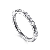 14K White Gold Triple Diamond Station Band .18CTW S2025157